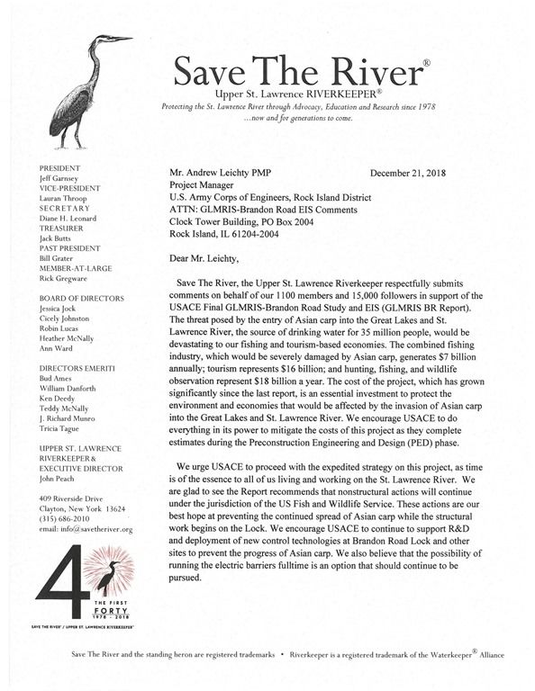 Save the River Letter