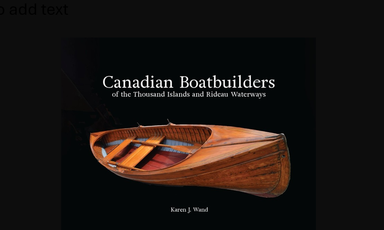 Karen Wand's Canadian Boat Builders . . .