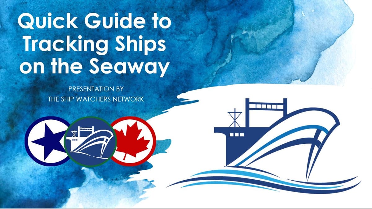 Thousand Islands Life Magazine, Quick Guide to Tracking Ships